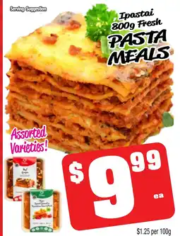 Farmer Jack's Ipastai fresh pasta meals offer