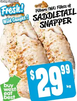 Farmer Jack's Pilbara (wa) fillets of saddletail snapper offer