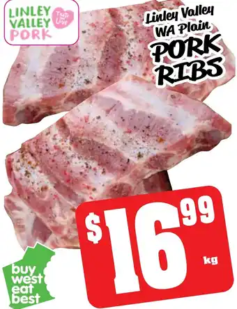 Farmer Jack's Linley valley wa plain pork ribs offer