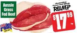 Farmer Jack's Australian grass fed whole rump offer