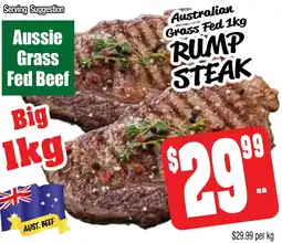Farmer Jack's Australian grass fed rump steak offer
