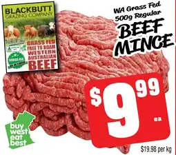 Farmer Jack's Wa grass fed beef mince regular offer