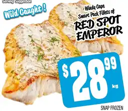 Farmer Jack's Red spot emperor offer
