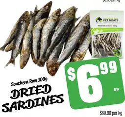 Farmer Jack's Dried sardines offer