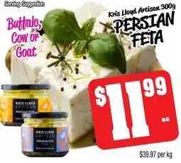 Farmer Jack's Kris lloyd artisan persian feta offer