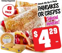 Farmer Jack's Stack me up pancakes or crepes offer