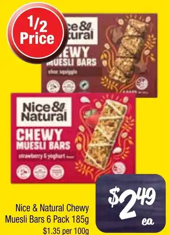 Farmer Jack's Nice & Natural Chewy Muesli Bars offer