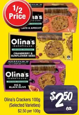 Farmer Jack's Olina's Crackers offer