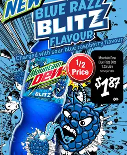 Farmer Jack's Mountain Dew Blue Razz Blitz offer