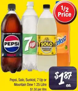 Farmer Jack's Pepsi, Solo, Sunkist, 7 Up or Mountain Dew offer