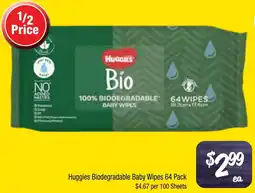 Farmer Jack's Huggies Biodegradable Baby Wipes offer