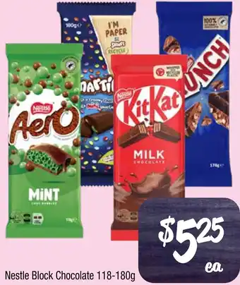 Farmer Jack's Nestle Block Chocolate offer