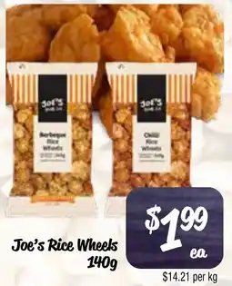 Farmer Jack's Joe's Rice Wheels offer