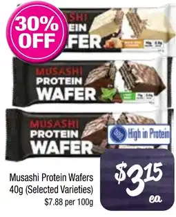 Farmer Jack's Musashi Protein Wafers offer
