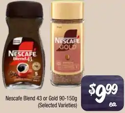 Farmer Jack's Nescafe Blend 43 or Gold offer