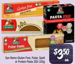 Farmer Jack's San Remo Gluten Free, Pulse, Spelt or Protein Pasta offer