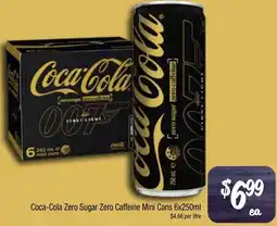 Farmer Jack's Coca-Cola Zero Sugar Zero Caffeine Mini Cans offer