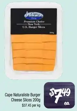 Farmer Jack's Cape Naturaliste Burger Cheese Slices offer
