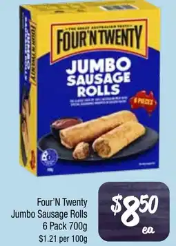 Farmer Jack's Four'N Twenty Jumbo Sausage Rolls offer