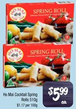Farmer Jack's Ho Mai Cocktail Spring Rolls offer