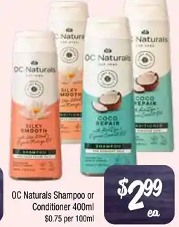 Farmer Jack's OC Naturals Shampoo or Conditioner offer