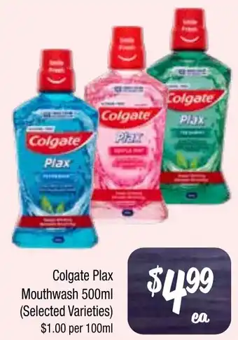 Farmer Jack's Colgate Plax Mouthwash offer