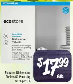 Farmer Jack's Ecostore Dishwasher Tablets offer