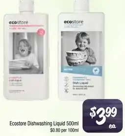 Farmer Jack's Ecostore Dishwashing Liquid offer