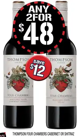 Farmer Jack's Thompson four chambers cabernet or shitraz offer