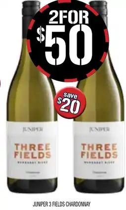 Farmer Jack's JUNIPER 3 FIELDS CHARDONNAY offer