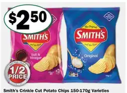 Friendly Grocer Smith's Crinkle Cut Potato Chips offer