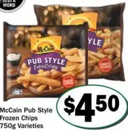 Friendly Grocer McCain Pub Style Frozen Chips offer