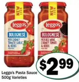 Friendly Grocer Leggo's Pasta Sauce offer