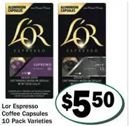 Friendly Grocer Lor Espresso Coffee Capsules offer