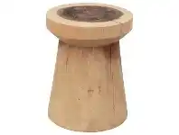 LivingStyles Nolan Solid Soar Timber Round Mushroom Stool offer