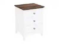 LivingStyles Ella Wooden 3 Drawer Bedside Table offer
