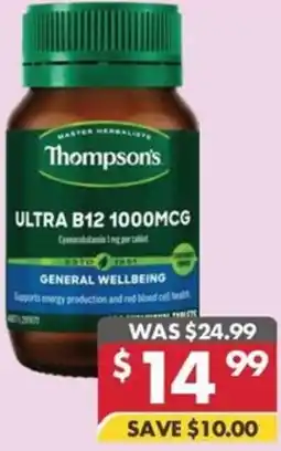 Pharmacy4Less Thompson's ultra b12 1000mcg offer