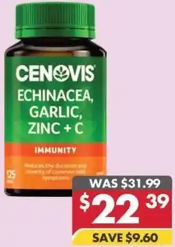 Pharmacy4Less Cenovis echinacea, garlic, zinc + c immunity offer