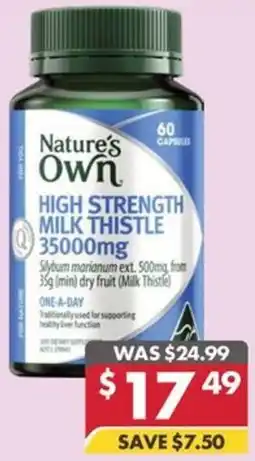 Pharmacy4Less Nature's own high strength milk thistle 35000mg offer