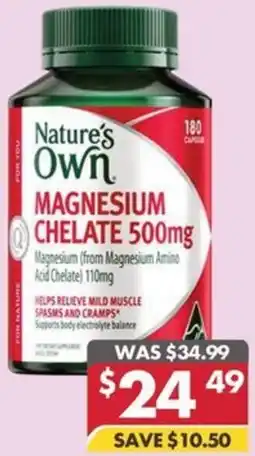 Pharmacy4Less Nature's own magnesium chelate 500mg offer