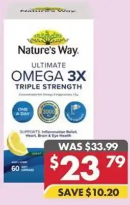 Pharmacy4Less Nature's way. ultimate omega 3x triple strength offer