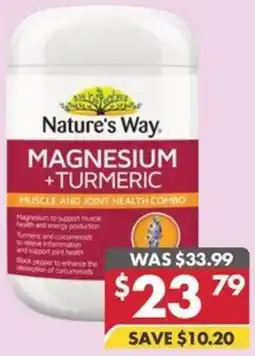 Pharmacy4Less Nature's way magnesium +turmeric offer