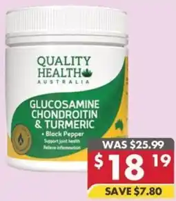 Pharmacy4Less Quality health australia glucosamine chondroitin & turmeric offer