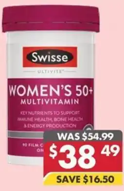 Pharmacy4Less Swisse women's 50+ multivitamin offer
