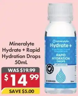 Pharmacy4Less Mineralyte Hydrate + Rapid Hydration Drops offer
