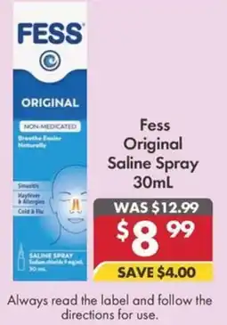Pharmacy4Less Fess Original Saline Spray offer