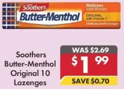 Pharmacy4Less Soothers Butter-Menthol Original 10 Lozenges offer