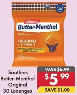 Pharmacy4Less Soothers Butter-Menthol Original 30 Lozenges offer