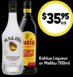 Drakes Kahlua Liqueur or Malibu offer
