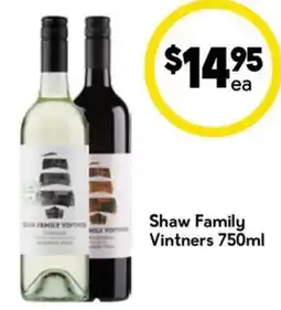Drakes Shaw Family Vintners offer